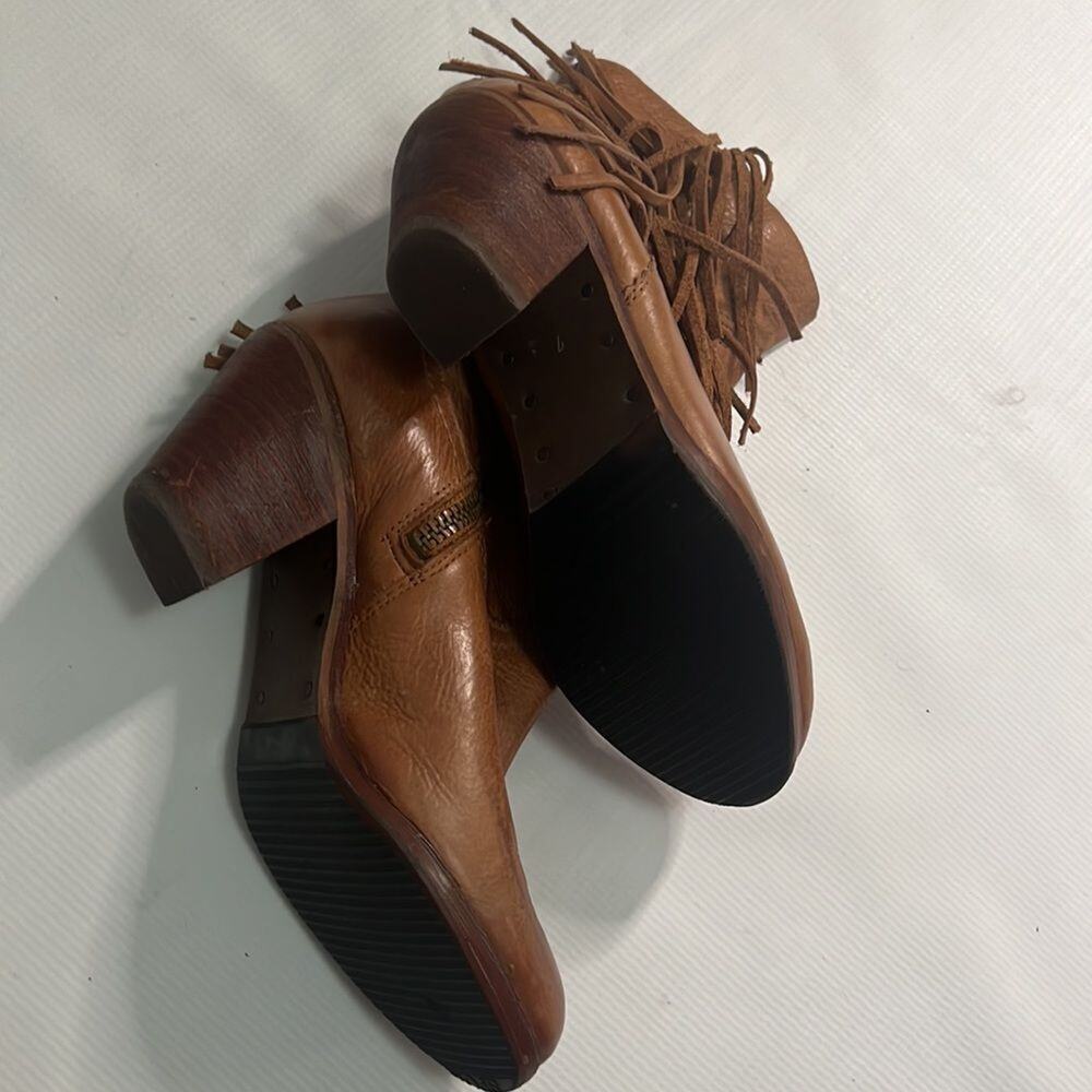 SAM ELDEMAN LOUIE WESTERN LEATHER ANKLE BOOTS‎ SIZE 7 - Picture 3 of 9